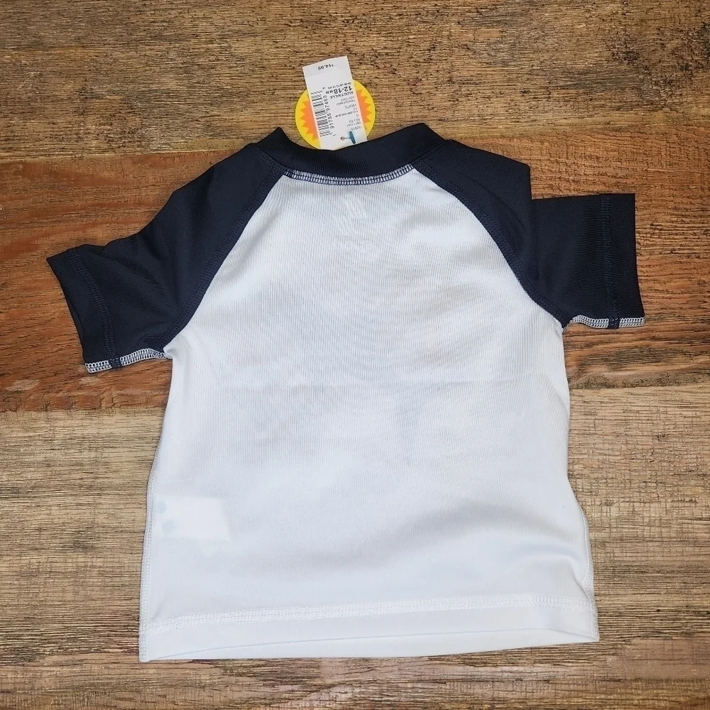 The Children's Place Toddler Boys Americana Short Raglan Sleeve 'USA' Shark Grap